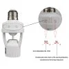 infrared motion sensor led lamp bulb holder | automatic on/off light control (ac 220v, 60w max)